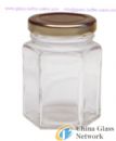 400ml Hexagonal Glass Jar